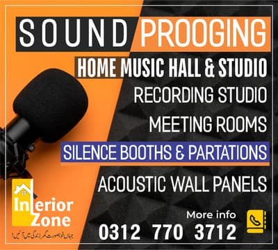 Soundproofing, Acoustic Studio, Silence Booths & Acoustic Wall Panels – Other Services