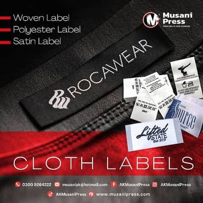 woven Label, Satin Lable, Polyester Labels, Card Tags, Zipper Bags, – Other Services