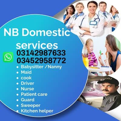 Domestic staff Babysitter Nanny Nursing staff Couple Cheff Cook Maid – Maids