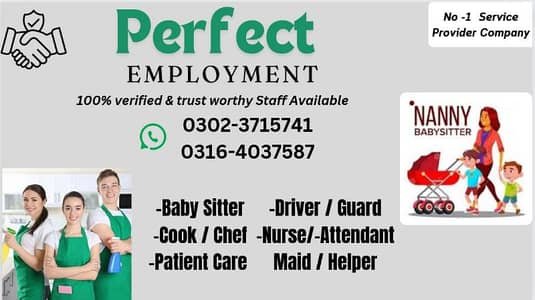 Baby sitter / Nanny / Maid/Cook /Driver / Care Taker /Helper – Babysitters