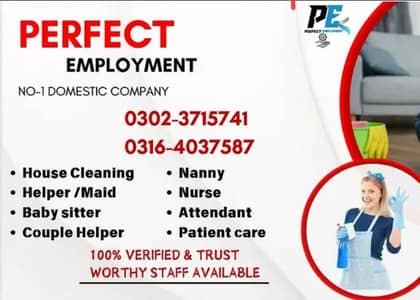 Maid/Helper/Baby sitter/Nurse/Cook/Driver etc available – Maids