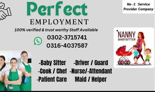 Baby sitter/Nurse/Maid /Cook/Helper/Driver – Babysitters