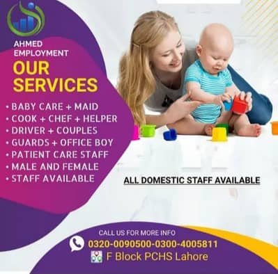 Maids / House Maids / Cook / house chef / Baby Sitter maid available – Other Domestic Help