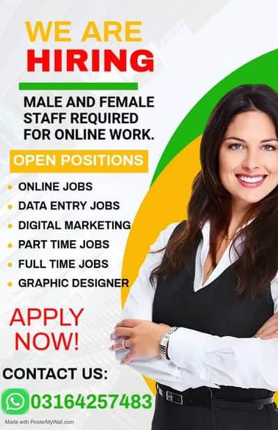 Online Jobs, Full time, Part time Job Students Males & Females – Online Jobs