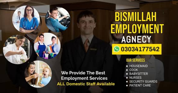 Maids | House Maids | Driver | Cook | chef |Part time staff available – Maids