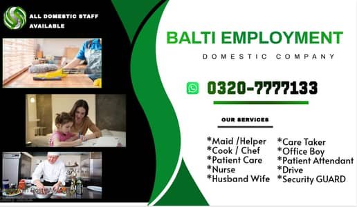 Babysitter, House maid, Cook , Nanny , Couple , Drivers ,Patient care – Babysitters
