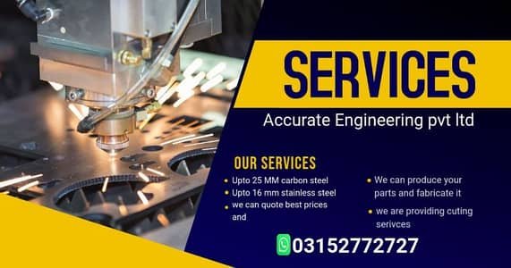 Laser cutting steel and metal and engineering services – Other Services