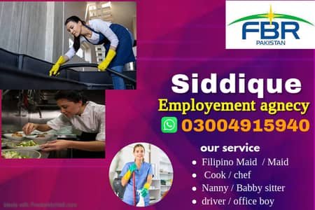 Maids / House Maids / cook / Nanny , chef / Baby Sitter maid availabl – Maids