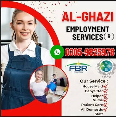 House maid/baby sitters/Drivers /Office boy/Helper/Nurse/Cook/Filipino – Maids