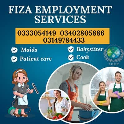 House maids , Maids , Baby Sitter , Chef , Cook , Patient Care , Nurs – Maids