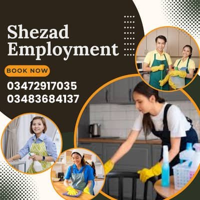 House maids, Maid, Driver, Chef, Cook, Guard, Patient Care, Office boy – Maids