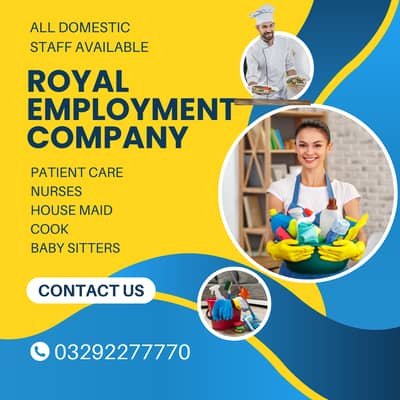 Provide Maid , Driver, Helper, Couples, Patient Care, Cook Available – Other Domestic Help
