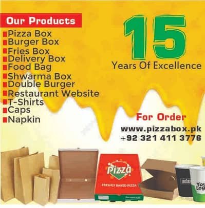 Pizza Box, Burger Box, Fries, Napkin, Delivery Box – Other Services