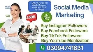 Social media marketing/TikTok,Followers,Instagram,Likes,YouTube,Views