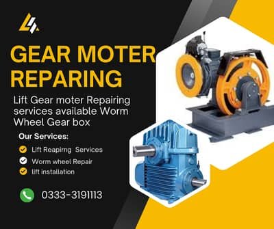 lift Repairng Services Gear moter worm wheel repairing services – Other Services