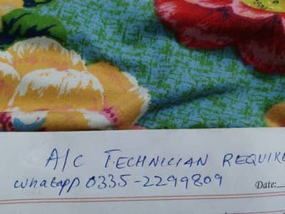 car ac technician required