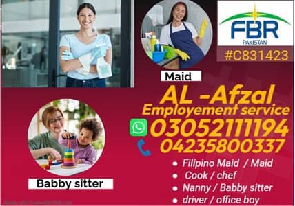 Maids / House Maids / cook / Patient care / Baby Sitter maid available – Other Domestic Help