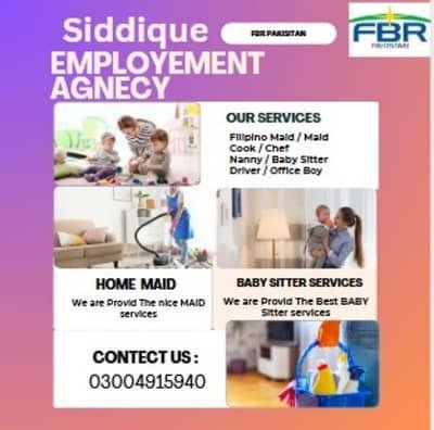 Maid / House Maids / cook / Nanny / Baby Sitter maid available – Other Domestic Help