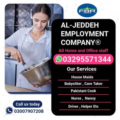 House maids , Security guard, Baby Sitter ,Chef, Cook, Chokidar,Driver – Maids