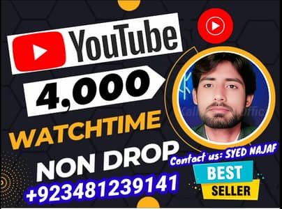 1k subscribe 4k watch time nondrop & youtub full monetization services – Other Services