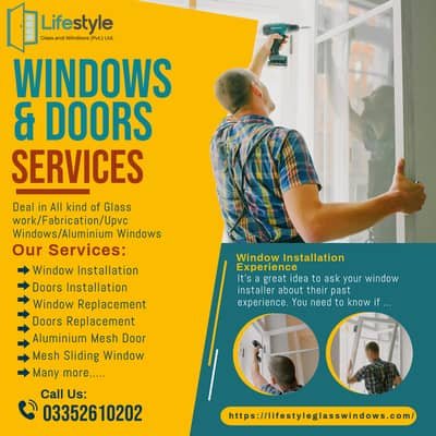 Glass work/Fabrication/Upvc Windows/Aluminium Windows – Other Services