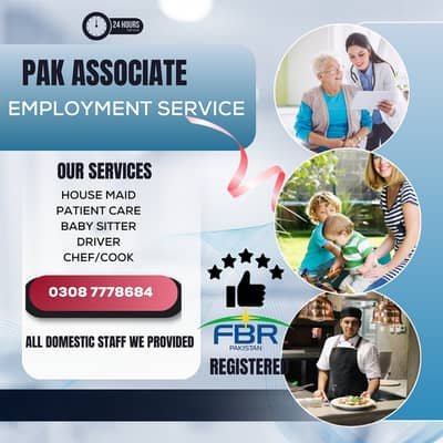 Baby Sitter Cook Drivers Chef Couple all Domestic staff House Maids – Maids