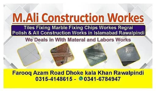 Construction Services Tiles marble fixing Regrai polish paint celling – Construction Services