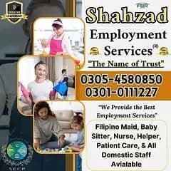 Cook / Chef / Baby Sitter / Pakistani Cook / Helper/ Office Boy /Guard – Babysitters
