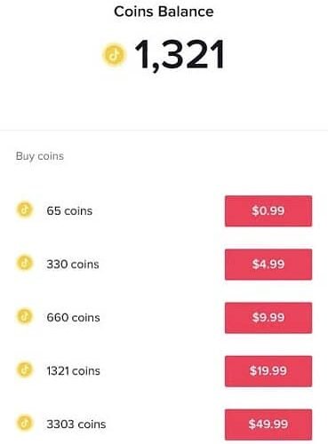 TikTok coins available 5k coins 5000 me mily gy