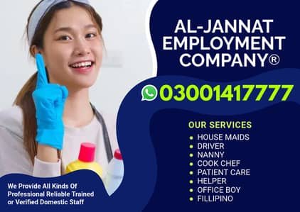 Provide Maid , Driver, Helper, Couples, Patient Care, Cook Available – Maids