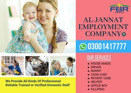 Maids / House Maids / Cook chef / Nanny / Baby Sitter Driver available – Maids
